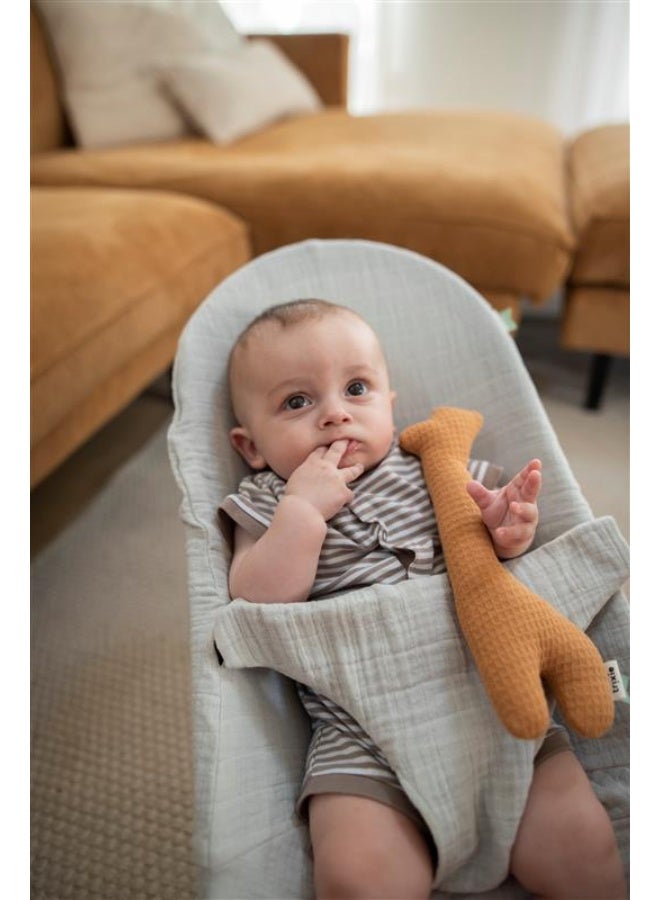 Trixie Organic Cotton Rattle - Giraffe - Cocoon Caramel - Image 2